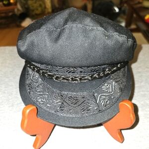 Greek Wool Blend Black Fishermans Cap Made In Greece Vintage, Class